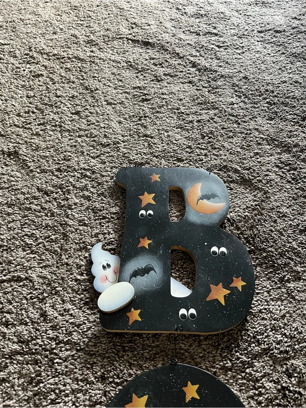 Unbranded Black Halloween 'BOO' Wall Decor with Ghost Accents